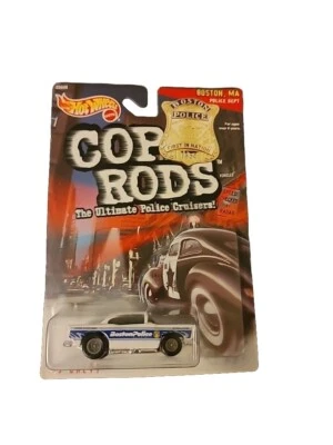 Hot Wheels Cop Rods Boston Massachusetts Police  Department '55 Chevy - Image 1 of 3