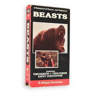 BEASTS - VHS 1988 Star Classics RARE Horror Bear Grizzly Monster Babson Porter - Picture 1 of 3