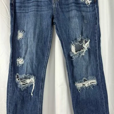 Pantalones de mezclilla KanCan Veda tiro alto boyfriend talla 9/28 desgastados Foto 1 de 4