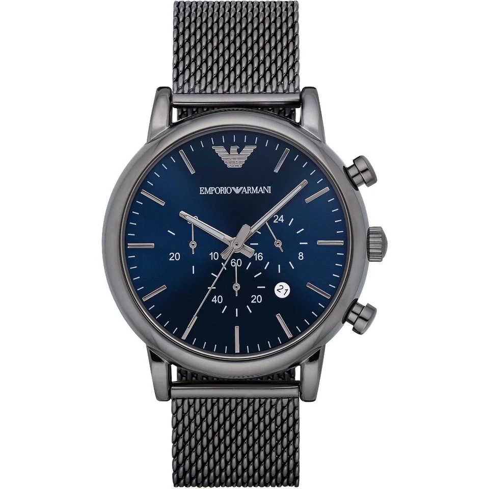 Emporio Armani Luigi AR1979 46 mm Chronograph Men's Watch - Gunmetal Gray
