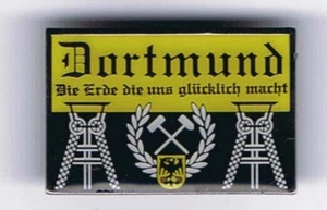 Pin Dortmund "DIE ERDE DIE..." DO 3x2 cm + NUEVO + Fan Pin Badge Plug Patch - Imagen 1 de 1