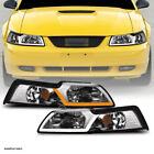 Switchback Sequential For 1999-2004 Ford Mustang Chrome Headlights+LED Tube Bar