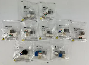 Monoprice Cat6 Punch Down Keystone White 5384 Black 5378 & Blue 5379 Lot of 10 - Picture 1 of 4