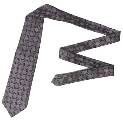 Corbata de seda geométrica morada para hombre Hugo Boss hecha a mano en Italia Foto 1 de 4