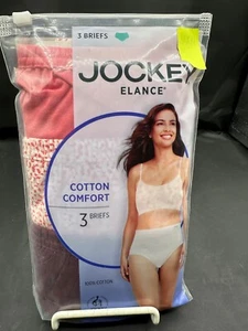 New 3 Pack Jockey Cotton Elance Briefs Underwear Panties Plus Sz 9 10 11 - Picture 1 of 7