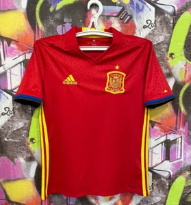 Spain 2015 2016 Home Shirt Football Soccer Jersey Top Youth size L / Mens XS - Picture 1 of 18