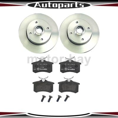 For Volkswagen Corrado 1990 1991 1992 Rear Brake Pads and Rotors Brembo - Image 1 of 4