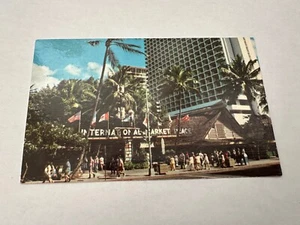 Kalakaua Avenue Waikiki Hawaii International Marketplace Postcard - Bild 1 von 2