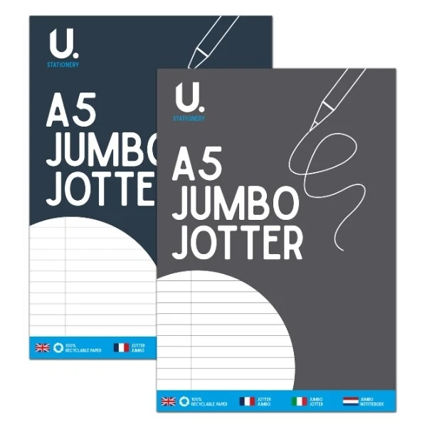 A5 Notepad / 240 Lined Pages / Jumbo / Great Quality / Great Value / School/Work - Image 1 of 1