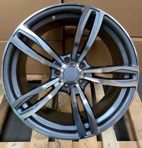 20"gloss gunmetal pol alloy wheels fit bmw 3/5/6/7 series x1/x3/x4/x5/x6 tyres