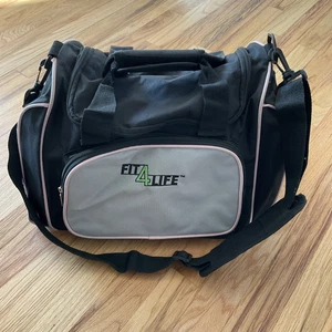 Fit 4 Life Girl's Sport Duffle Bag Black w/ Pink Trim Volleyball Bag Basketball - Picture 1 of 13