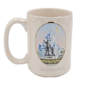 Disney World Parks Mug Walt & Mickey Statue W/ Tinkerbell & Cinderella's Castle - Picture 1 of 7
