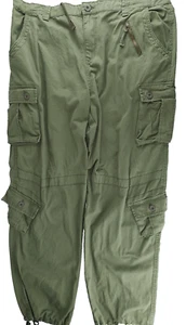 Pantalones cargo Must Way 100 % algodón para hombre talla 44 verdes estilo militar usados - Imagen 1 de 3