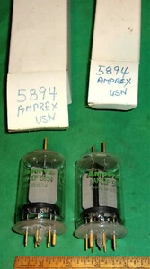 2-AMPEREX JAN-CEP-5894 Podwójne rury triodowe Kody: 60-30 dobrych włókien! Bardzo czyste! - Zdjęcie 1 z 6