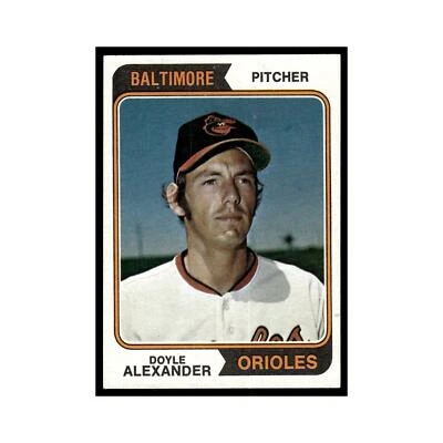 1974 Topps Baseball Card Doyle Alexander Orioles #282 - Image 1 of 3