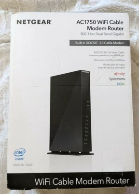 AS-IS NETGEAR AC1750 WiFi DOCSIS 3.0 Cable Modem Router (C6300) - Image 1 of 4