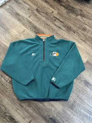 Starter Miami Dolphins NFL Pro Line XL Fleece Pullover Jacket Half Zip Embroider — 第 1/4 张图片
