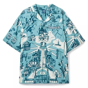 CAMISA DISNEYLAND 70 ANIVERSARIO COLECCIÓN BÓVEDA CALLE PRINCIPAL AZUL ABOTONADA M - Imagen 1 de 3