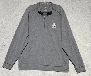 Cutter & Buck DryTec 1/4 Zip Pullover 2016 Ryder Cup Hazeltine Mens XL Gray - Picture 1 of 7