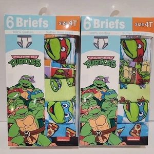 12 pair 4T TMNT boys cotton Briefs Teenage Mutant NINJA TURTLES underwear pack - Picture 1 of 3