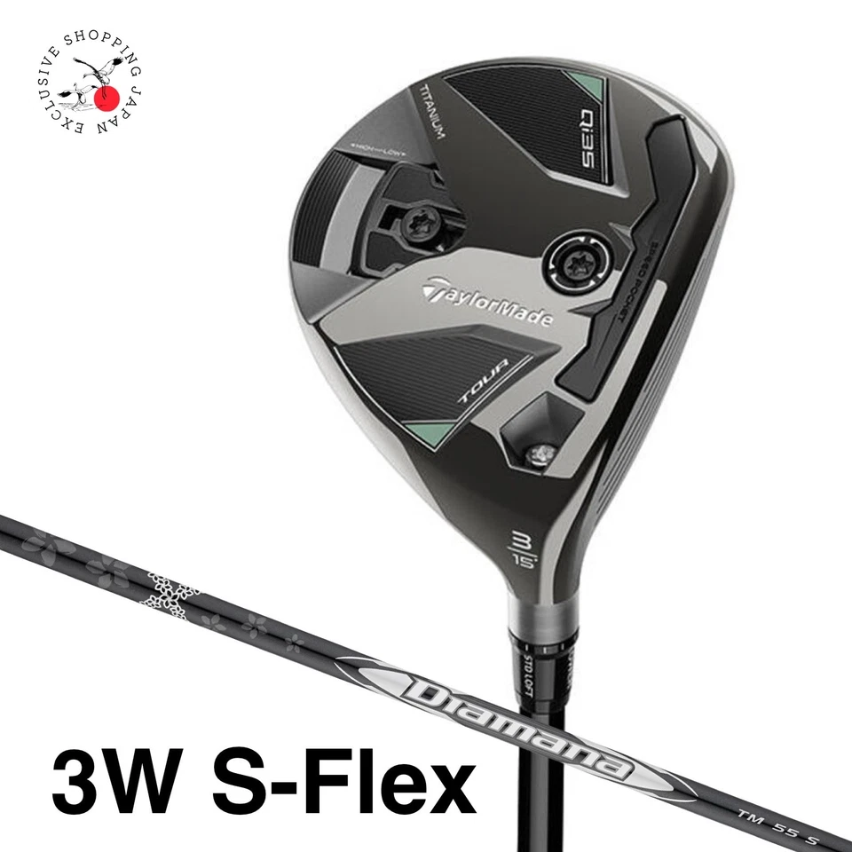 TaylorMade Qi35 TOUR Fairway Wood 3W S-Flex Diamana Silver TM55 Graphite Shaft - Image 1 of 4