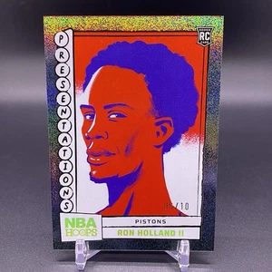 #/10! 🚨2024-25 Panini NBA Hoops Ron Holland II RC Rookie Presentations #15 SSP - Picture 1 of 2