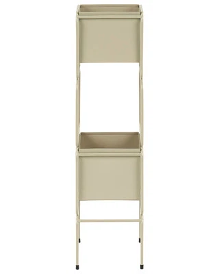 Pflanzenständer Metall beige 2 Etagen für Innen und Außen 75 cm hoch Cotinus - Bild 1 von 4