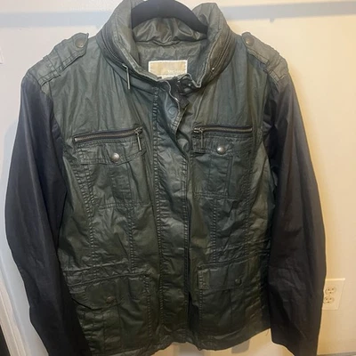 Michael Kors Women’s XL Military Raincoat Windbreaker w Stowaway Hood *Read* - Image 1 of 4