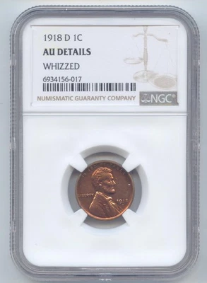 1918-D Lincoln Wheat Cent NGC AU Details - Image 1 of 2
