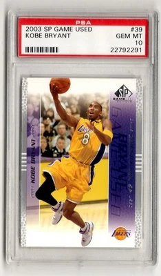 PSA 10 Kobe Bryant 2003 Upper Deck SP Game Used #39, Los Angeles Lakers, NBA HOF - Image 1 of 2