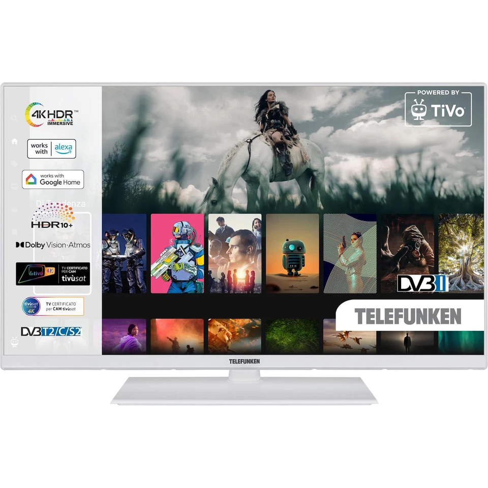 Telefunken Smart TV 32 Pollici HD LED TiVo Bianco Telefunken TE32750B45I2DW