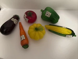 Alco Vintage Set of 6 Glass vegetables Heavy Thick - Bild 1 von 10