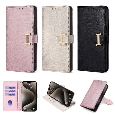 Bling Glitter Wallet Case Cover For Honor 100 200 300 90 GT Magic 6 7 Pro Lite - Image 1 of 4