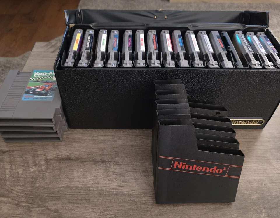 Lot Of 20 NES Games With Nintendo Case, 21 Game Sleeves, and Command Control - Image 1 of 4