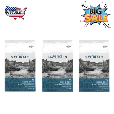 3 Packs Diamond Naturals Skin & Coat All Life Stages Dry Dog Food, 90lb total - Image 1 of 4