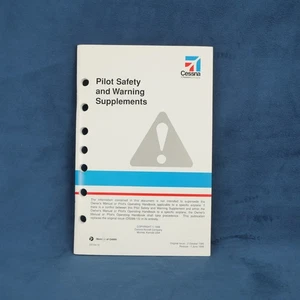 Cessna Pilot Safety and Warning Supplements Book D5139-13-98 Flying Operations - Picture 1 of 16
