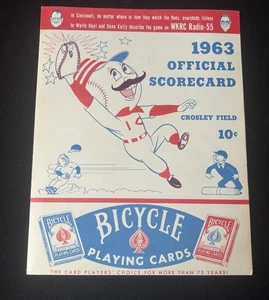 1963 Cincinnati Reds Program Pete Rose Rookie St. Louis Cardinals Stan Musial⚾️ - Picture 1 of 8