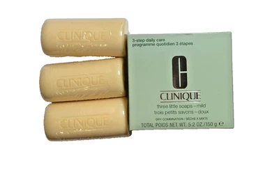LOT OF 3 CLINIQUE Little Facial Soap Mild  BOXED 5.2 oz 150 g - Image 1 of 4