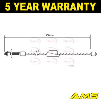Fits Ford Fiesta 2002-2009 Fusion 2002-2012 Hand Brake Cable Front AMS 1205735 - Изображение 1 из 2