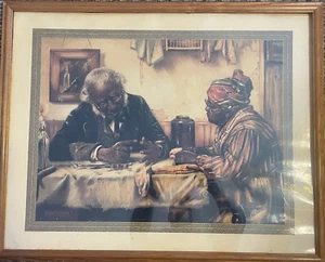 Impresión artística enmarcada de Harry Roseland "A Penny Short". - Imagen 1 de 4