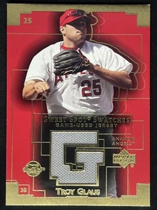 TROY GLAUS 2003 Upper Deck Sweet Spot Game Used Jersey Relic #TG | Angels - Picture 1 of 2