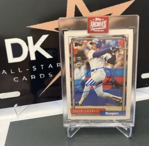 JULIO FRANCO AUTO 2023 TOPPS ARCHIVES on card AUTOGRAPH TEXAS RANGERS /99 ENCASE - Picture 1 of 3