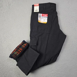 Wrangler Insulated Cargo Pants Mens 38X30 Black Outdoor Relaxed Fit Lined NEW - Picture 1 of 13