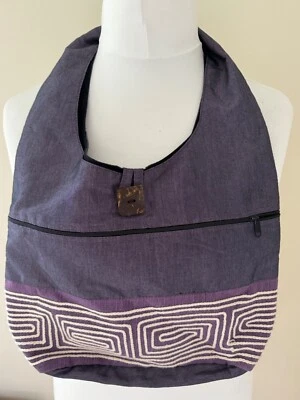 BRAND NEW UNBRANDED CORNFLOWER BLUE & PURPLE HANDMADE HANDBAG!! - Image 1 of 4