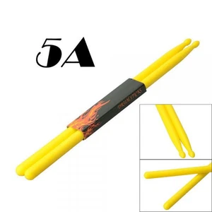 Un par de baquetas de nailon 5A de nailon con puntas de baquetas amarillas - Imagen 1 de 1