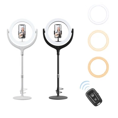 10" LED Ring Light Heavy Duty Stand Remote Control Mount Phone Holder Youtube - Image 1 of 4