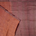 Vintage Brick Red Sarees 100% Pure Silk Printed Indian Sari 6YD Craft Fabric