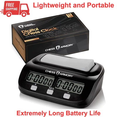 Temporizador de ajedrez digital portátil, características de tiempo de torneo y bonificación, alimentado por batería Foto 1 de 4