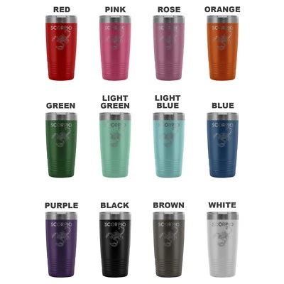 Taza Vaso de Viaje Signo Estrella del Zodiaco Escorpio, Taza de Café Grande Escorpión con Tapa Foto 1 de 4