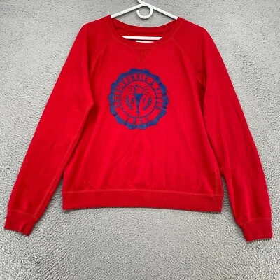 Abercrombie & Fitch Sweatshirt Womens Large Y2K Torch Graphic Crew Neck Red - Изображение 1 из 4